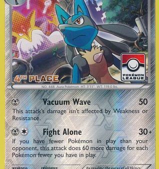 Lucario (63 124) (League Promo 4th Place) [XY: Fates Collide] Discount