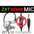 ZXT In-Ear Wired Double Earphones Clear No-Mic Dynamic DJ Monitor IEM Earbuds HIFI Music Sport Headphone Hot on Sale