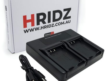 Hridz DMW-BCM13E Dual Battery Charger for Panasonic Lumix DMC-TZ40 DMCTS5 DMCFT5 DMWBCM13E on Sale