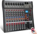 Hridz 8 Channels Audio Sound Mixer Mixing DJ Console USB with 48V Phantom Power Online now