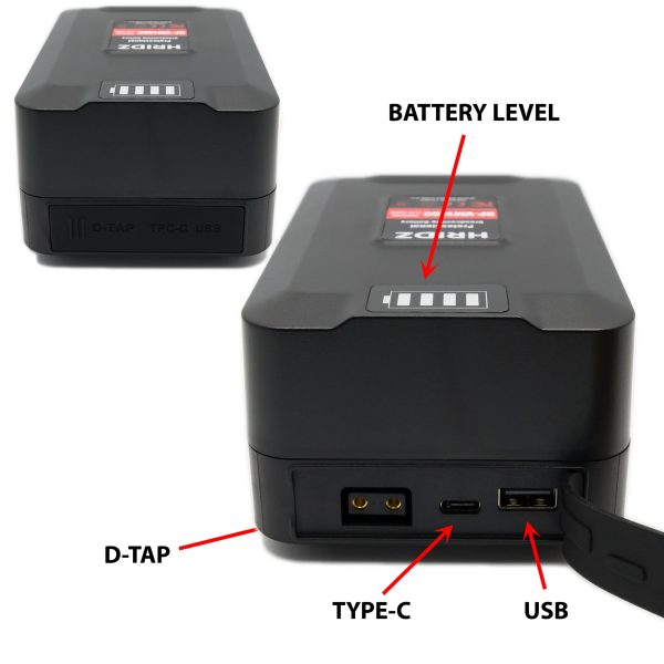 HRIDZ V-Mount V-Lock VM-BP148 Battery – 148Wh 14.8V 10000mAh for Studio Video Production Online Sale