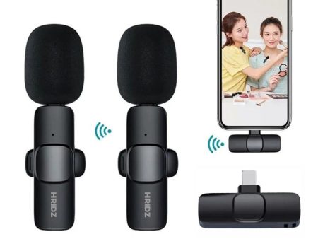 Hridz K9 Wireless Rechargeable Microphone For Lightning Port Devices Recording Interview Online Hot Sale