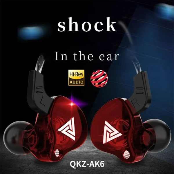 QKZ Sports Earphone In-Ear Driveby Wire with Microphone Extra Bass Cellphone Headset on Sale