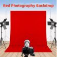 Red 2Mx3M Hridz Muslin Backdrops for Photography Cloth Screen Photo Background Color Chromakey for Studio Video Wedding Ceremony Home Decoration Supply