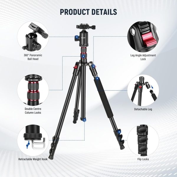 NEEWER 77 inch Camera Tripod Monopod for DSLR with Panoramic Ball Head Hot on Sale