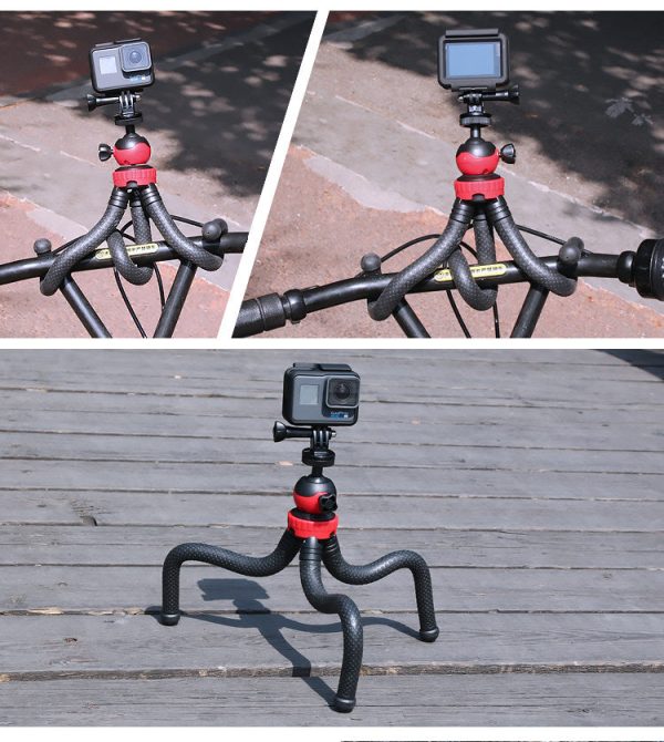 Hridz 360 Degree Flexible Octopus Portable Tripod Heavy Duty Ball Head Stand for GoPro DSLR Camera Discount