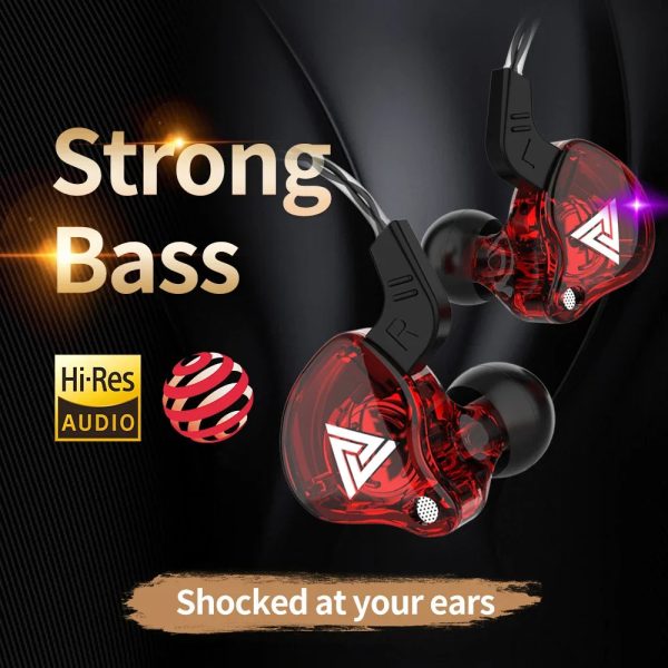 QKZ AK6 In Ear Earphone 6-Dynamic Driver Unit Headphone With Mic HIFI Headset For Discount