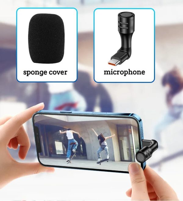 HRIDZ Portable Mini Microphone 3.5mm Stereo Type-C Flexural Bendable Mic Discount