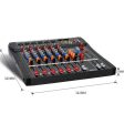 Hridz 6 Channels Bluetooth Mixer DJ Live Studio Audio Mixer USB Console Amplifier AUX Cheap