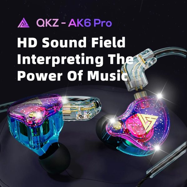 QKZ AK6 Pro Wired In-Ear Monitors Earphone with Mic Noice Cancelling Headset Cheap