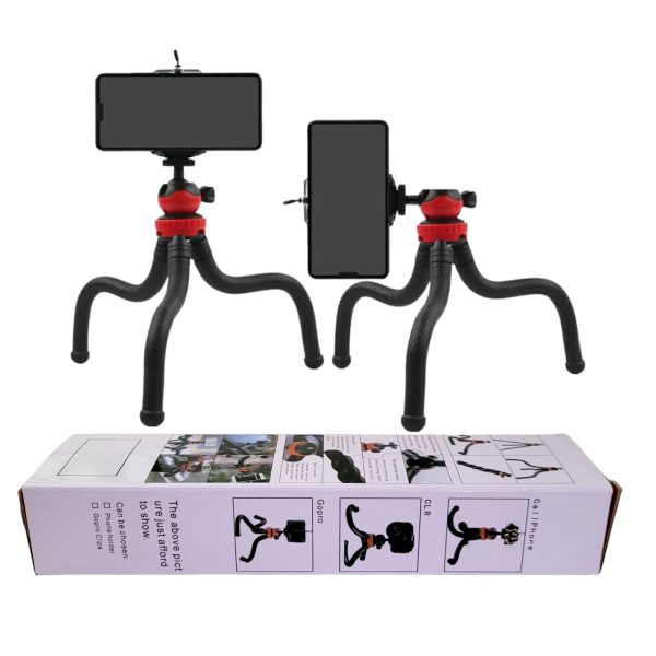 Hridz 360 Degree Flexible Octopus Portable Tripod Heavy Duty Ball Head Stand for GoPro DSLR Camera Discount