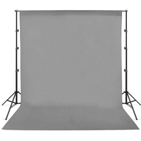 Gray 2Mx3M Hridz Muslin Backdrops for Photography Cloth Screen Photo Background Color Chromakey for Studio Video Wedding Ceremony Home Decoration Hot on Sale